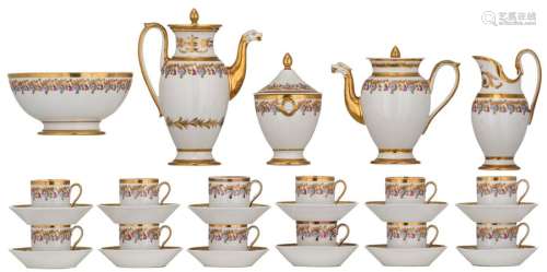 A Neoclassical coffee and tea set, polychrome and …