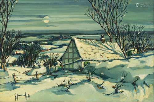 Vervisch G., a winter landscape, dated (19)61 (?),…