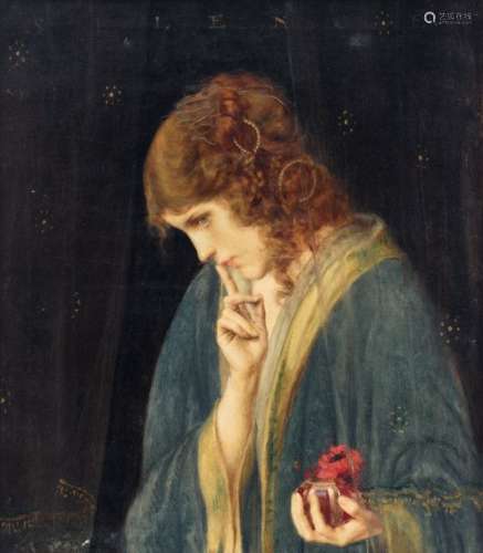 Buisseret L., 'Silence', dated 1919, oil on canvas…