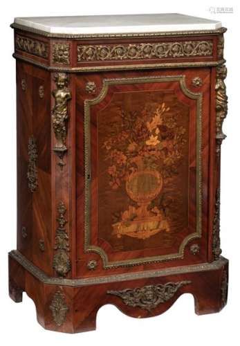 A mahogany veneered Napoleon III 'meuble d'appui',…