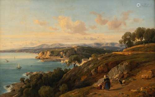 Fleury F., a Mediterranean seaside landscape, date…