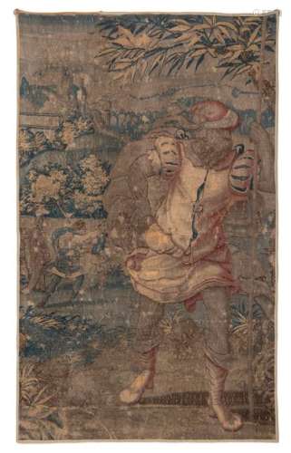 A fragment of a Flemish wall tapestry depicting fl…