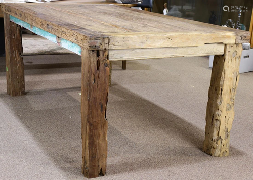 A Reclaimed wood dining table