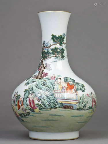 A Chinese famille-rose porcelain vase