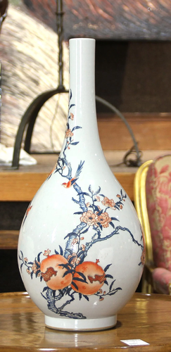 A long neck Chinese Enameled Vase