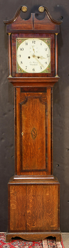 An American mahogany tall case clock