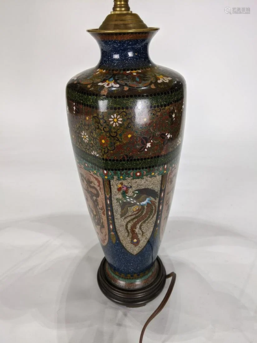 A Japanese cloisonne vase