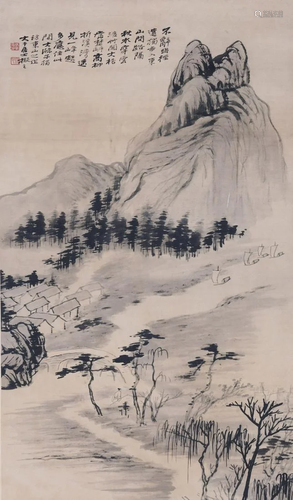 Chinese painting, Landscape, in manner of …