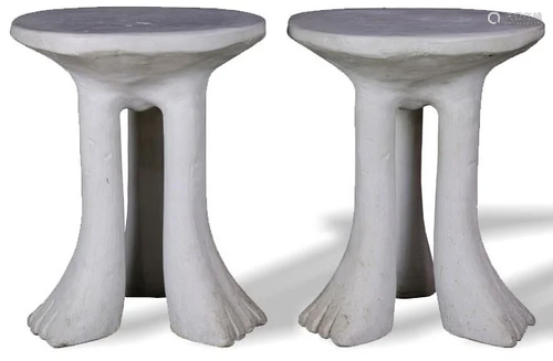 A pair of John Dickinson African tables