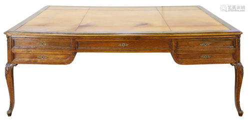 A French partners desk circa 1900 executed…