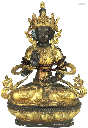 A Nepalese gilt copper alloy figure of Dh…