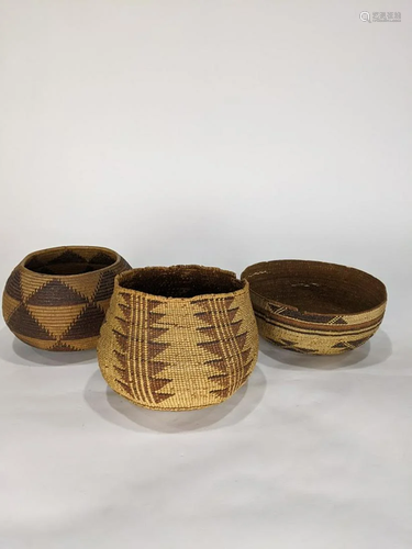 A Native American basketry group