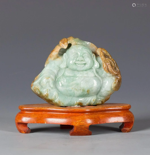 A Carved Hardstone Figure of Buddha