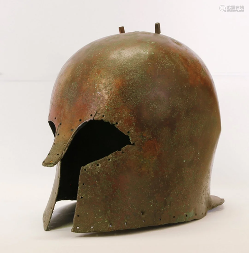 A Greek Corinthian form bronze helmet 7th c…