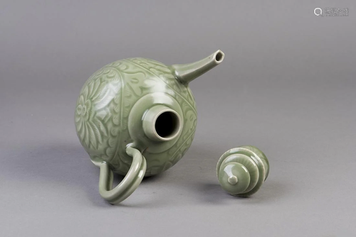 A Chinese Porcelain Celadon Tea Pot