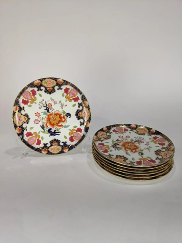 A group of English Imari pattern plates