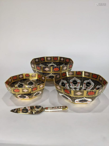 A group of Royal Crown Derby in the Imari …