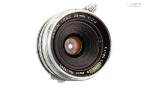 A Canon 28mm f/2.8 LTM lens