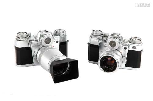 A Pair of Zeiss Ikon Contarex Bullseye SLR Cameras