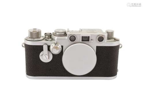 A Leica IIIf Red Dial Rangefinder Camera Body