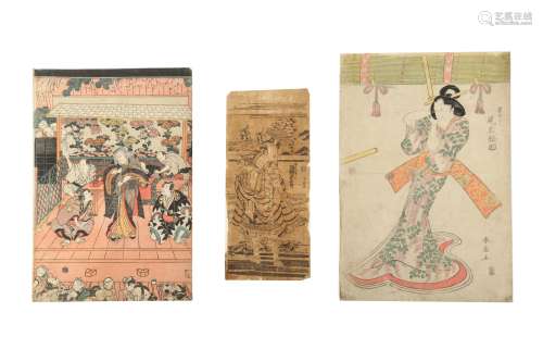 A LARGE GROUP OF KABUKI WOODBLOCK PRINTS.