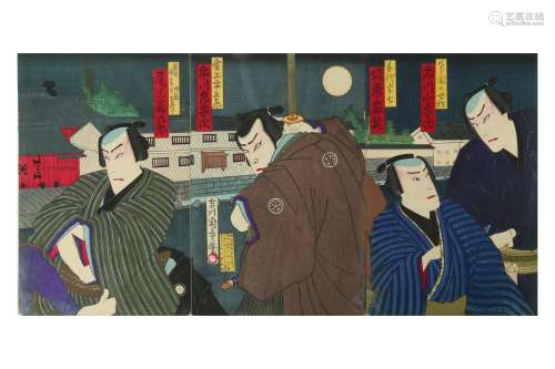 A COLLECTION OF JAPANESE WOODBLOCK PRINTS BY KUNISHIGE AND OTHERS