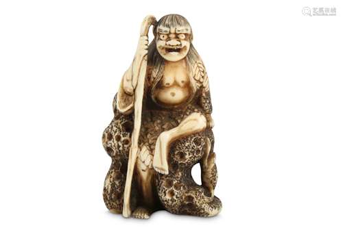 A JAPANESE NETSUKE OF A SENNIN.