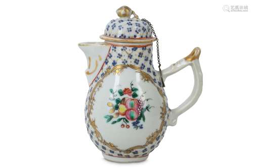 A CHINESE FAMILLE ROSE CREAMER AND COVER.