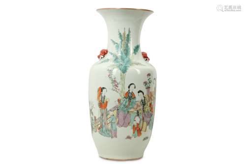 A CHINESE FAMILLE ROSE 'LADIES' VASE.