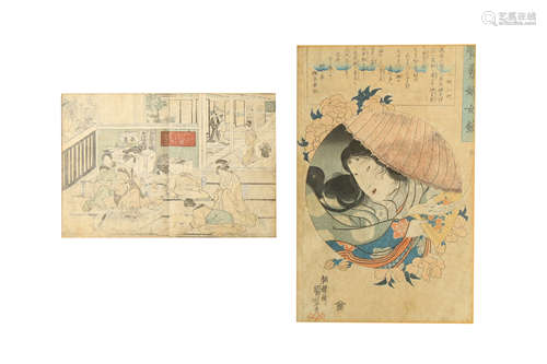 A LARGE GROUP OF JAPANESE WOODBLOCK PRINTS.