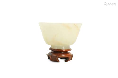 A CHINESE WHITE JADE CUP.