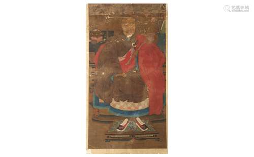 A CHINESE ANCESTRAL PORTRAIT OF A MAN.