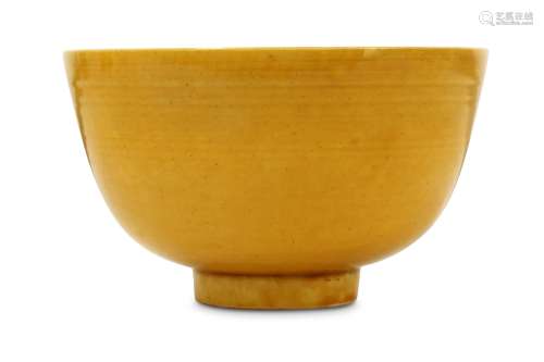 A CHINESE LEMON-YELLOW GLAZED BOWL.