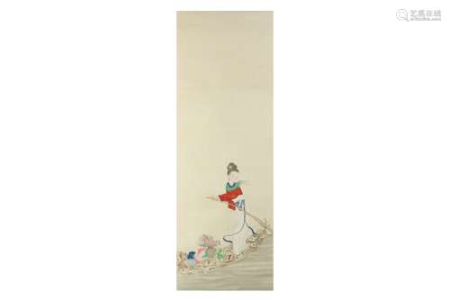 ANONYMOUS.. A CHINESE HANGING 'MAGU ON A RAFT' SCROLL.