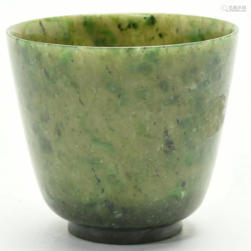 Chinese Spinach Jadeite Cup
