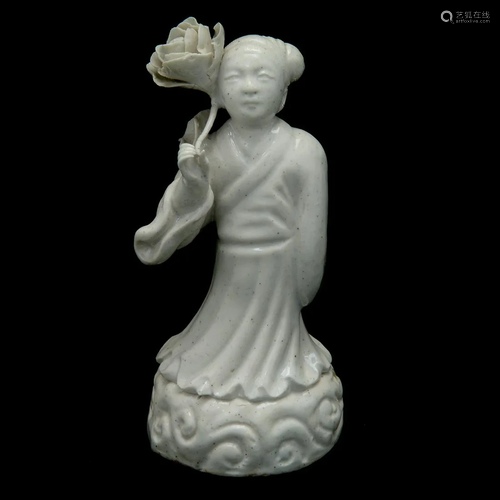 Chinese Eggshell Porcelain Figure of a Lady