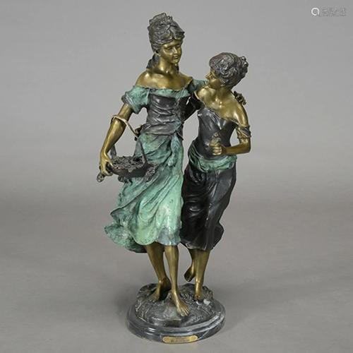 After August Moreau, Bronze Figural Group of T…