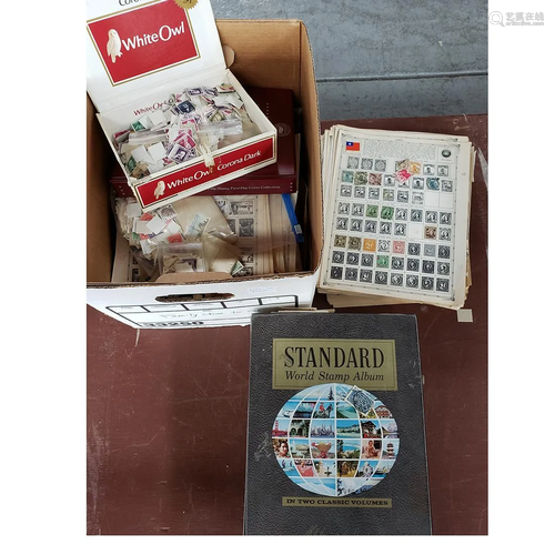 Box of Worldwide Stamps Mint, Used