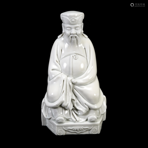 Chinese Blac de Chine Porclelain Statue of …