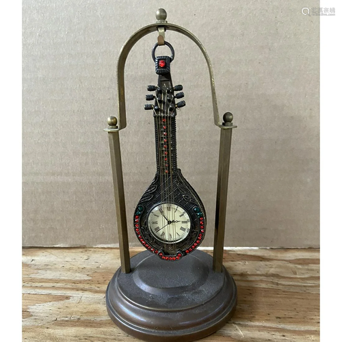 Miniature Rhinestone Inset Desk Clock