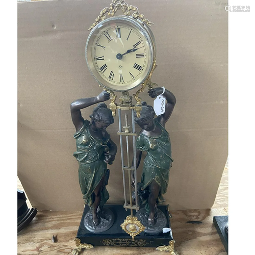 Ansonia Double Figural Swinger Clock.