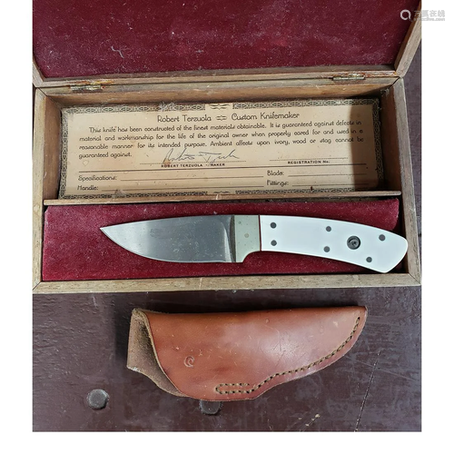 Cased Robert Terzuola Fighting Knife wi…