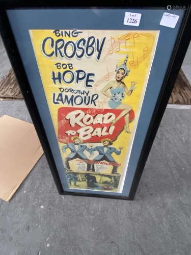 Framed Colored Lithograph, 'Road to Bali',…