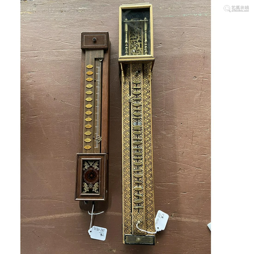 Two Japanese Pillar Clocks.