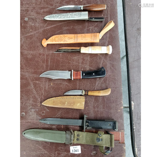 Group of Five Various Knives