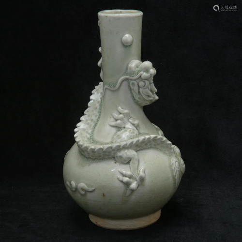 Chinese Tang Style Celadon Glaze Dragon Bo…