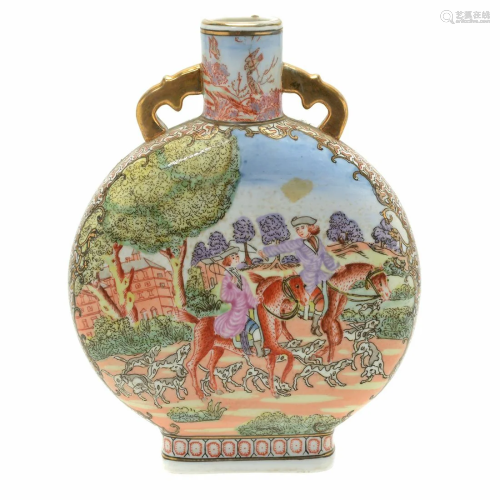 Chinese Export Porcelain Moon Flask.