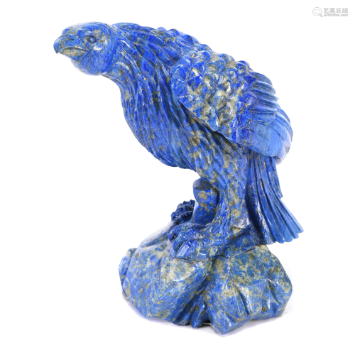 Carved Chinese Lapis Lazuli statue of Blue…
