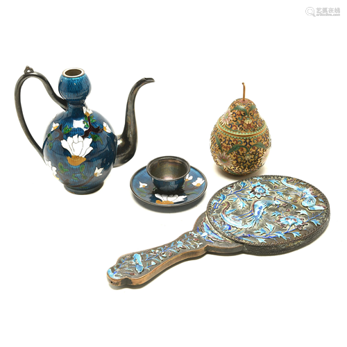 Group of Five Cloisonne Enamel Metal It…