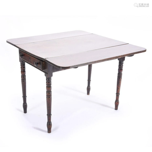 Walnut Drop Leaf Tea Table